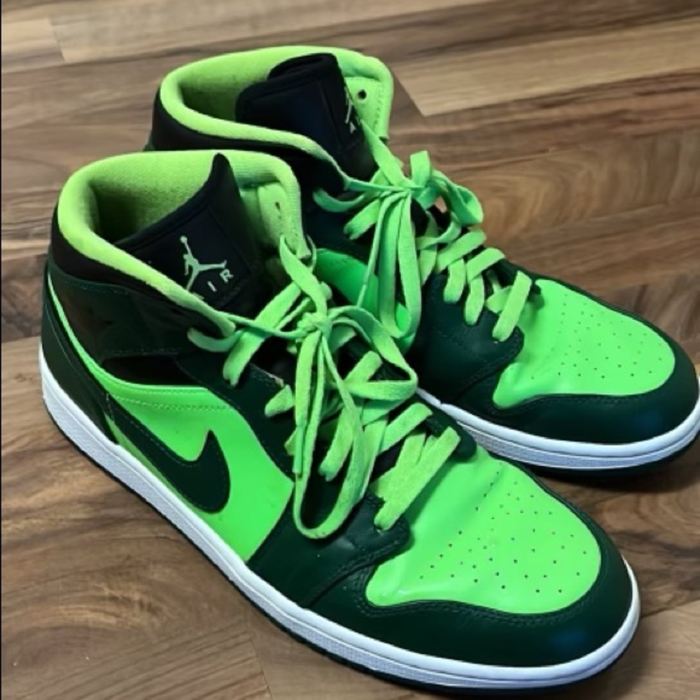 Green Jordans sneaker